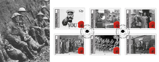gibilterra francobolli prima guerra mondiale