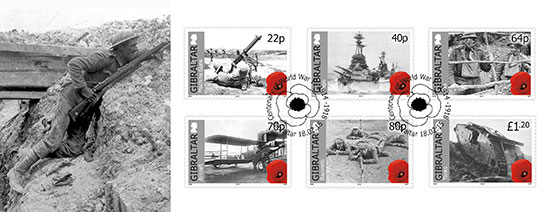 gibilterra francobolli prima guerra mondiale